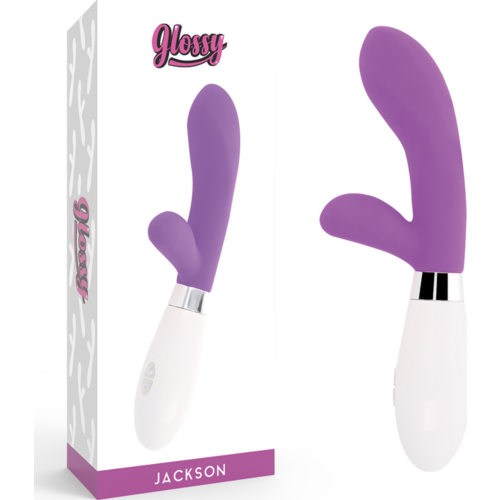 Vibromasseur GLOSSY Jackson Rabbit - Double moteur silencieux