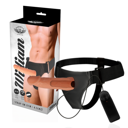 Harnais Creux Harness Attraction Willian avec Vibrateur 17 cm