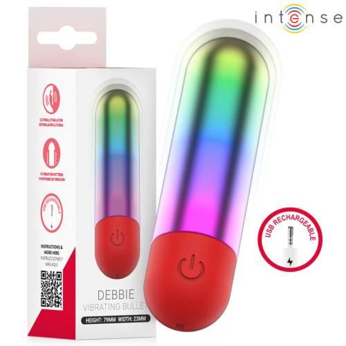 Vibrateur Mini INTENSE FUN TOYS Debbie Rainbow arc-en-ciel