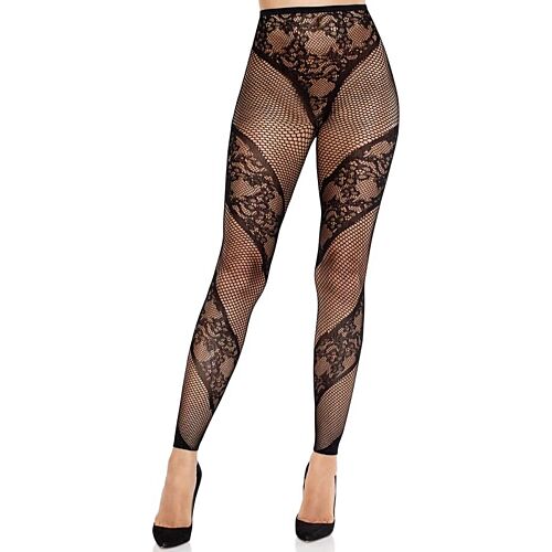 Medias Leg Avenue Lace and Net Illusion