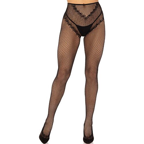 Bas Leg Avenue avec couture en forme de cœur