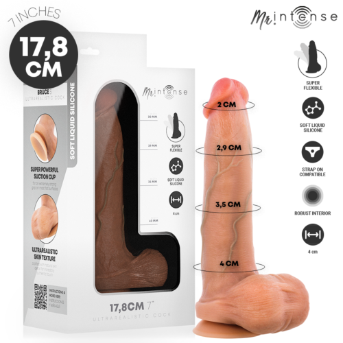 Dildo MR. INTENSE Bruce S 17.8 cm avec testicules