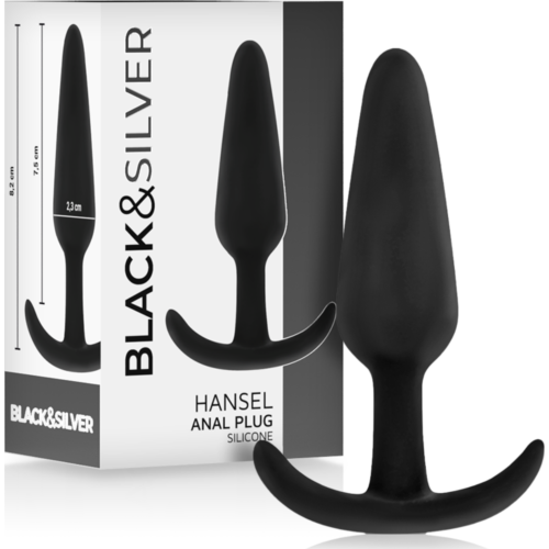 Plug anal BLACK&SILVER Hansel en silicone