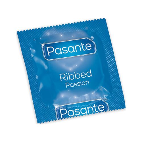 Préservatifs Pasante Ribbed Passion - Boîte de 144 unités