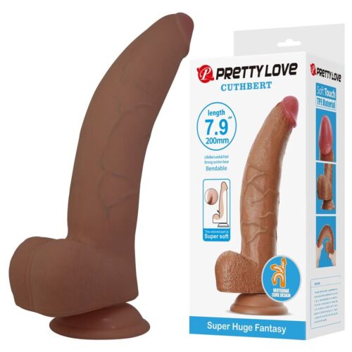 Dildo réaliste Pretty Love Cuthbert flexible 20 cm