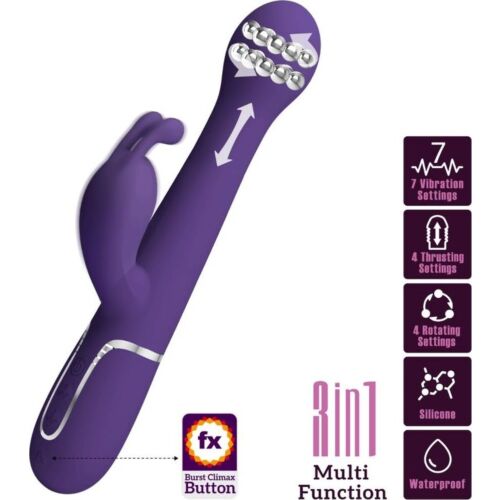 Vibromasseur Pretty Love Dejon Multifonction 3 en 1