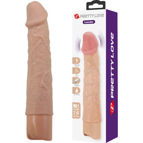 Vibrateur Réaliste Pretty Love Leander avec 10 modes de vibration