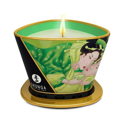 Bougie de Massage Shunga Mini Caress au Thé Vert
