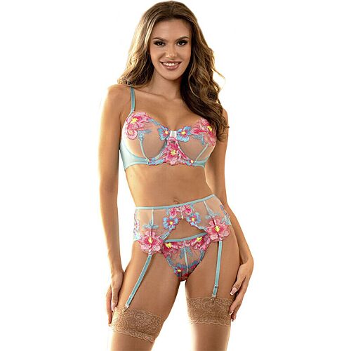 Conjunto de lencería sexy SUBBLIME 954109 diseño floral