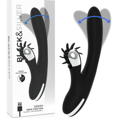 Vibromasseur Black&Silver Bunny Grimm Wave Function