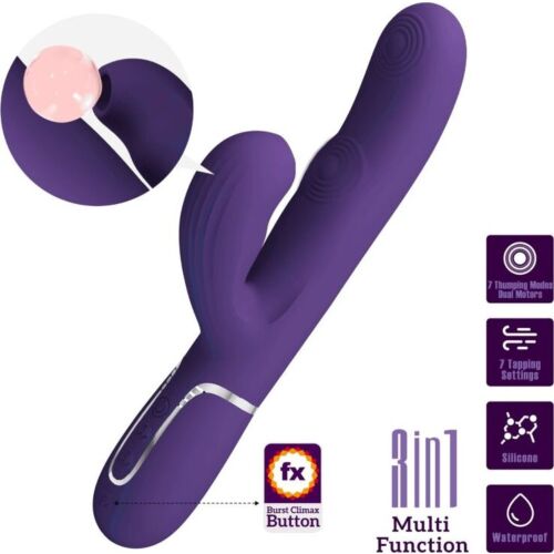 Vibrateur Rabbit Pretty Love Perlita - Stimulation 3 en 1