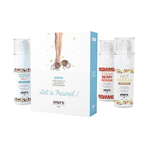 Warming Gourmet Massage Oil Let.s Travel 3 x 30 ml.