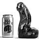 Gode réaliste ALL BLACK 17 cm souple et flexible