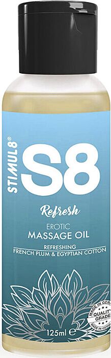 Huile de massage STIMUL8 S8 Refresh 125 ml Huile de massage STIMUL8 S8 Refresh 125 ml