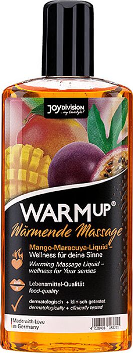 Huile de massage WarmUp Mangue et Maracuyá JOYDIVISION AQUAGLIDE Huile de massage WarmUp Mangue et Maracuyá JOYDIVISION AQUAGLIDE