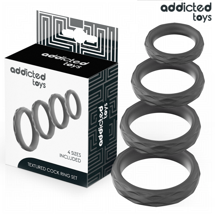 Anillos Pene Addicted Toys Texturizados - Placer Único
