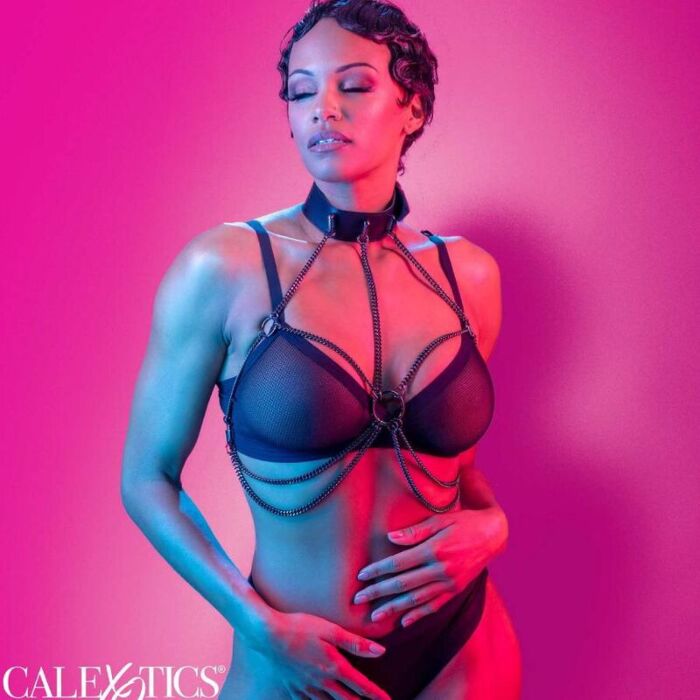 Arnés Collar CalExotics Euphoria - Sensualidad Única Arnés Collar CalExotics Euphoria - Sensualidad Única