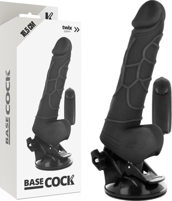 Basecock realistic vibrador control remoto negro 18.5cm Basecock realistic vibrador control remoto negro 18.5cm