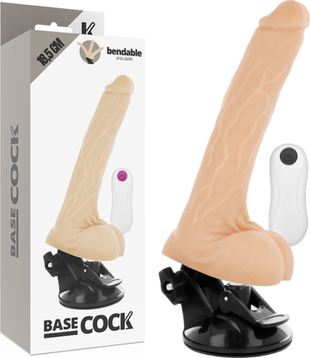 Basecock vibrador articulable control remoto natural 18.5cm Basecock vibrador articulable control remoto natural 18.5cm