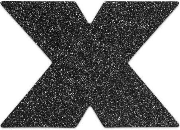 Bijoux pezoneras flash cruz negro