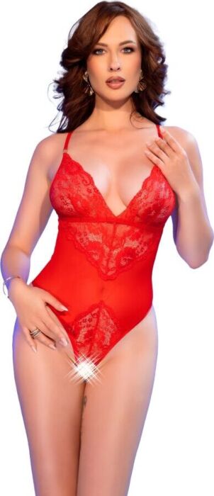 Body Crotchless Chilirose CR 4870 Rojo Sensual