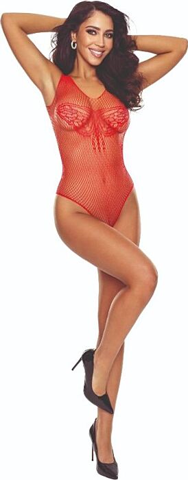 Bodystocking PASSION Mariposa Rojo - Lencería Sensual