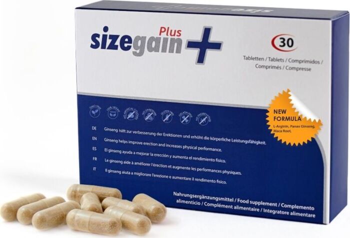 Cápsulas SizeGain Plus pour augmenter la taille et la puissance sexuelle
