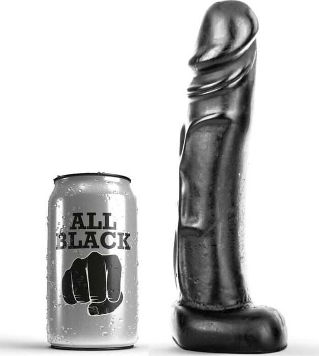 Gode réaliste ALL BLACK 22 cm — grand et souple Gode réaliste ALL BLACK 22 cm — grand et souple