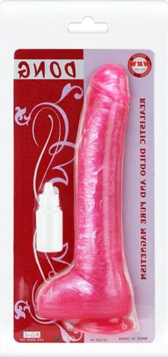 Dildo BAILE rose réaliste avec ventouse et texture veineuse