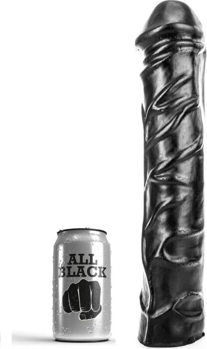 Dildo gigante fisting  all black suave 32 cm