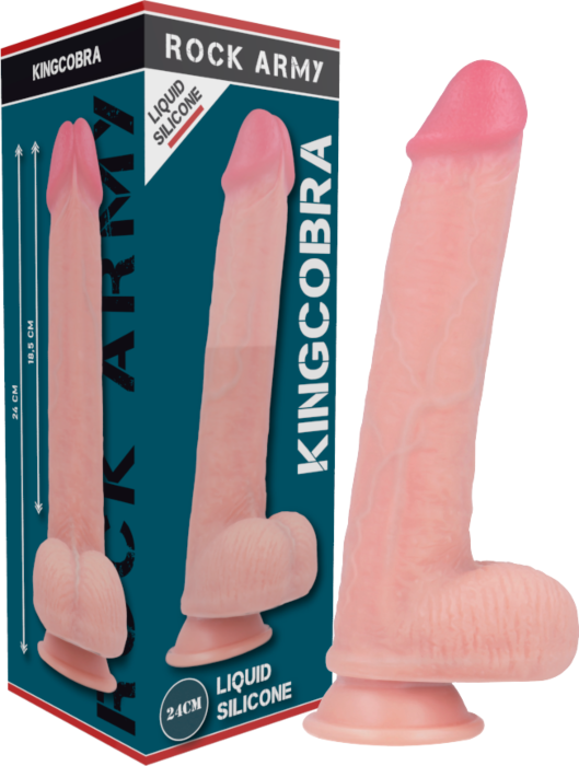 Dildo Rock Army Kingcobra 24 cm en silicone liquide