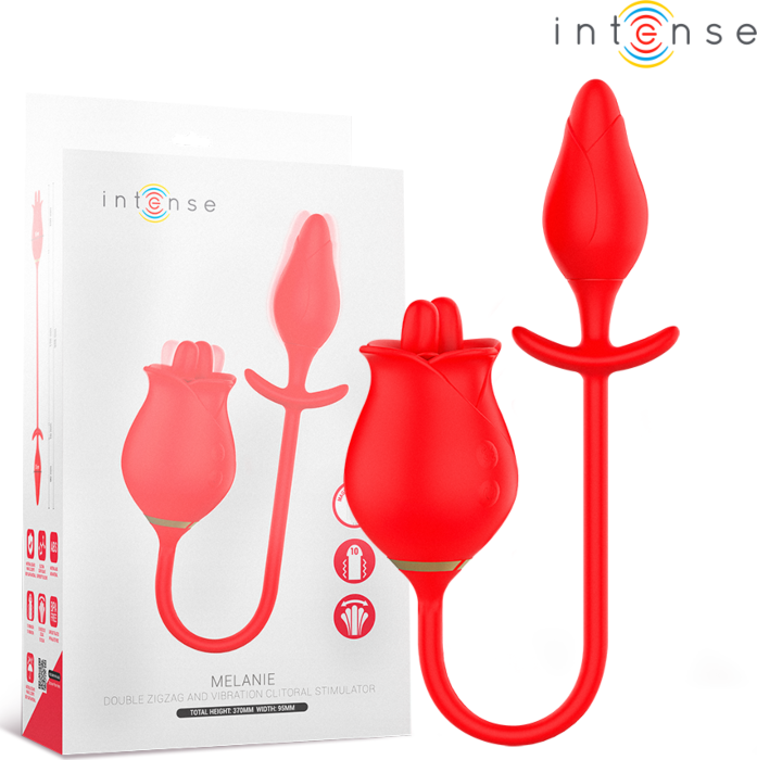 Doble Estimulador INTENSE Fun Melanie con Lengua Doble Estimulador INTENSE Fun Melanie con Lengua