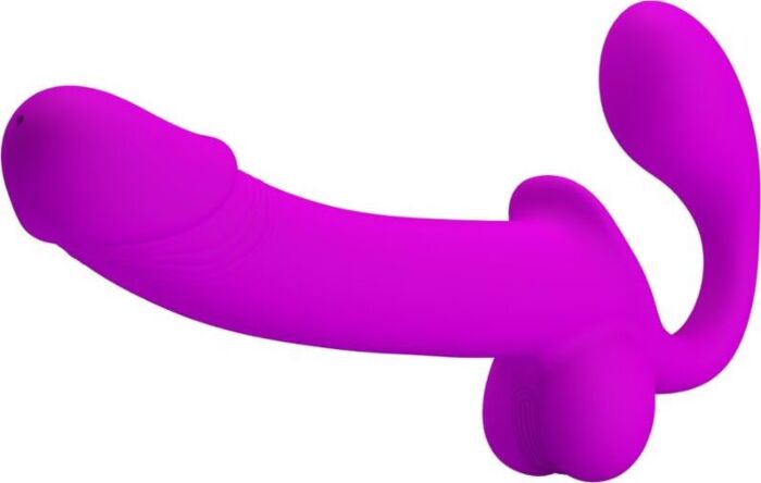 Doble Vibrador Pretty Love Kelpie Strap-On Morado Doble Vibrador Pretty Love Kelpie Strap-On Morado