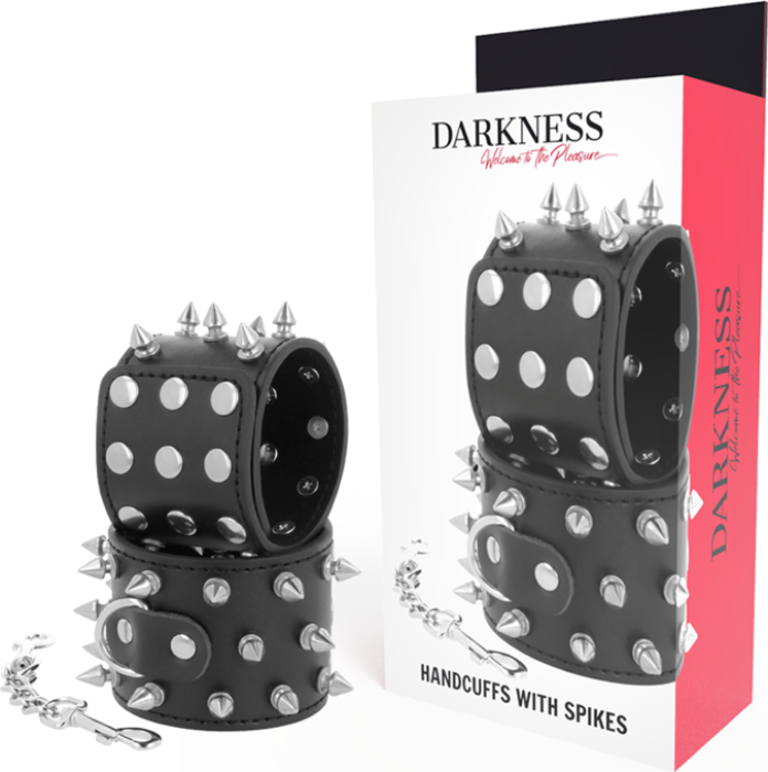 Menottes BDSM DARKNESS Skulls and Bones avec pointes