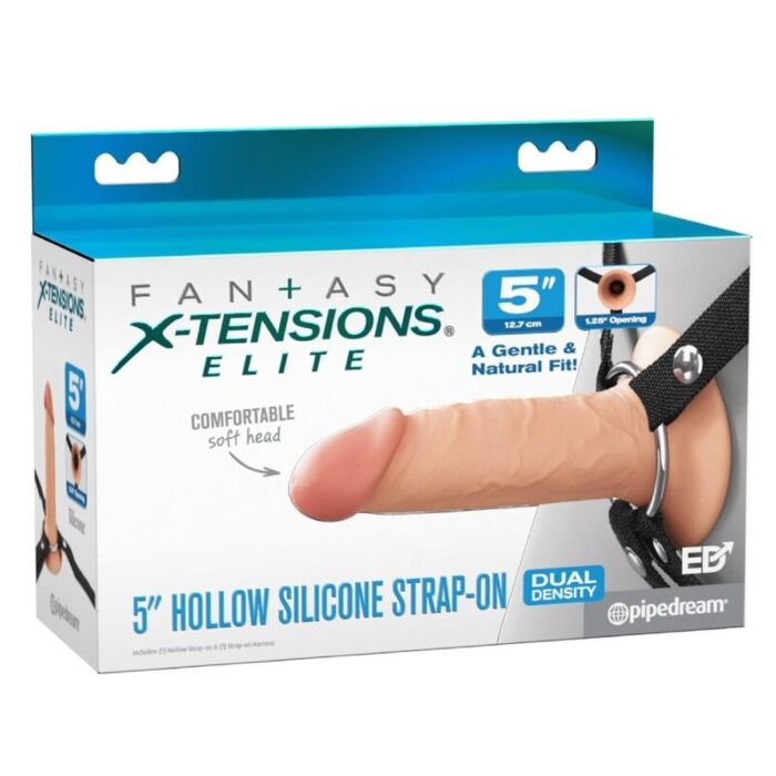FANTASY X-TENSIONS - ELITE REALISTIC HOLLOW STRAP-ON 12.7 CM FANTASY X-TENSIONS - ELITE REALISTIC HOLLOW STRAP-ON 12.7 CM