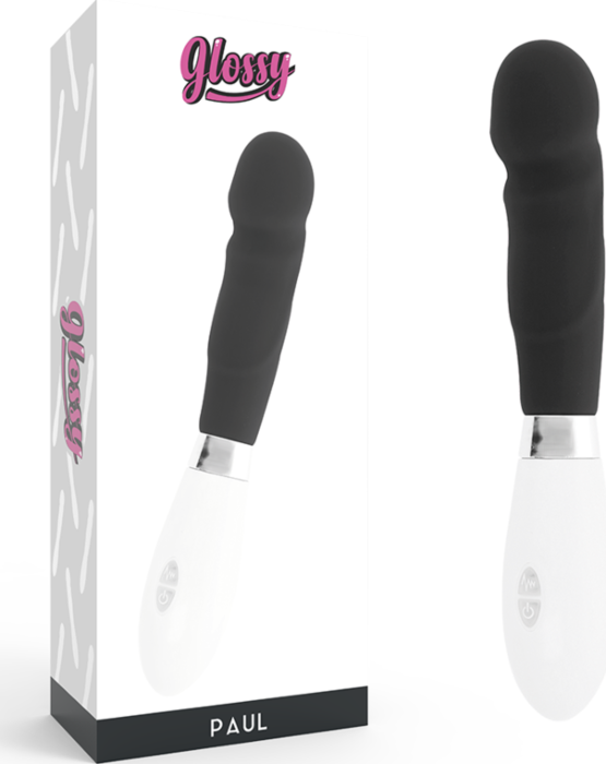 Glossy paul vibrador negro