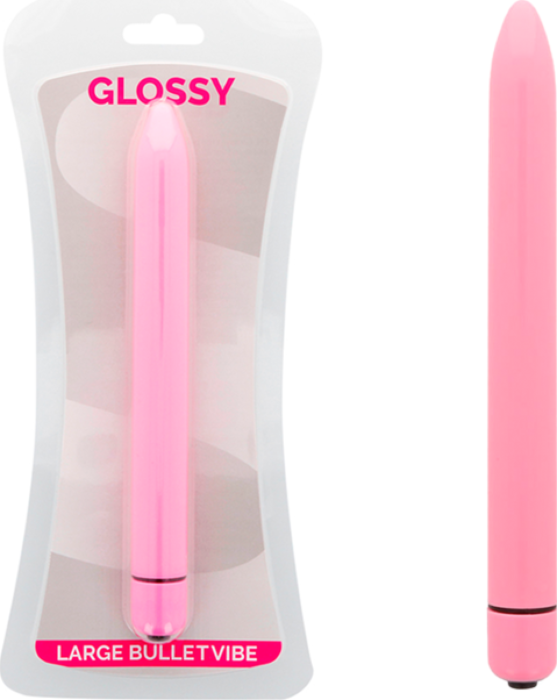 Glossy slim vibrador rosa
