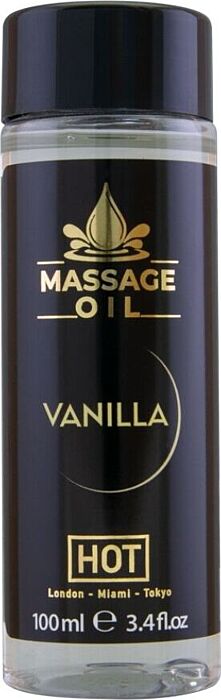 Huile de Massage HOT Vainille 100ml pour des moments doux Huile de Massage HOT Vainille 100ml pour des moments doux