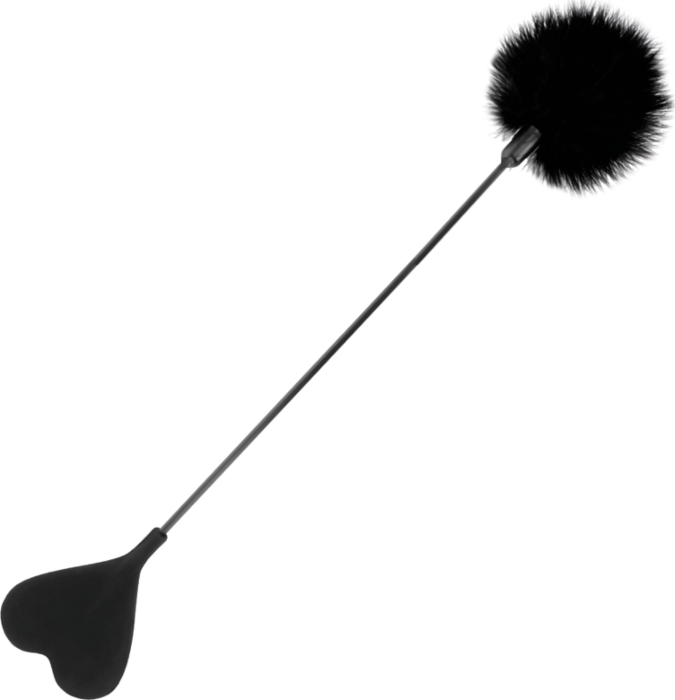 Látigo Darkness 40 cm avec plumes stimulantes