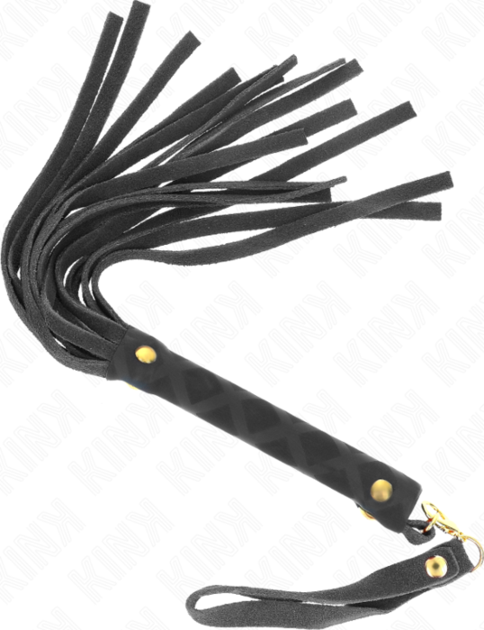 Látigo Mini KINK Piel Ante Negro 30 cm - Estilo Único
