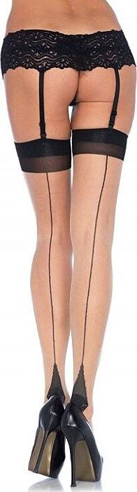 Leg avenue medias con tacon cubano y costura trasera nude Leg avenue medias con tacon cubano y costura trasera nude