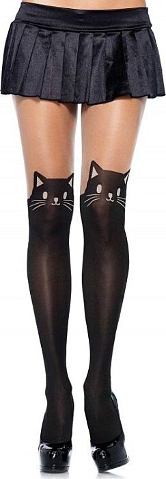 Leg avenue pantys opacos con dibujo de gato