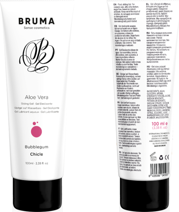 Lubricante BRUMA Aloe Vera Chicle 100ml Sensual Lubricante BRUMA Aloe Vera Chicle 100ml Sensual