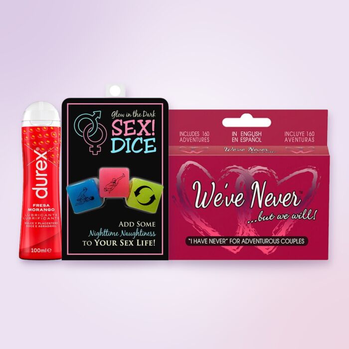Coffret Père Noël secret coquin avec cartes, dés et lubrifiant fraise