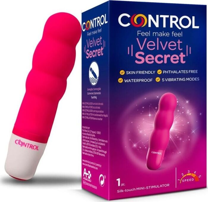 Mini vibromasseur CONTROL Velvet Secret 3 sphères