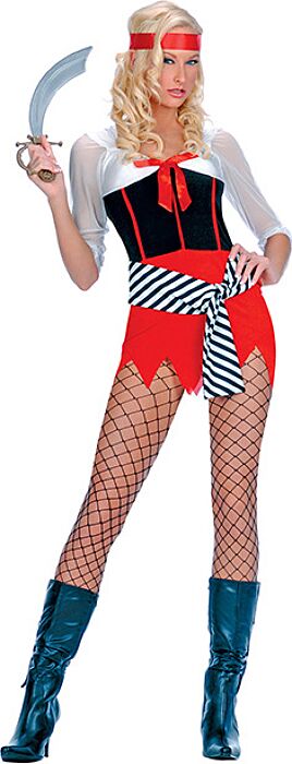 Déguisement minirobe pirate Music Legs M/L Déguisement minirobe pirate Music Legs M/L