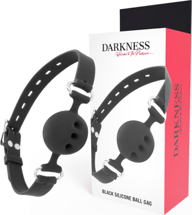 Mordaza BDSM Darkness avec correas en cuir