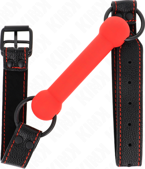 Mordaza KINK Hueso Rojo Ajustable para BDSM
