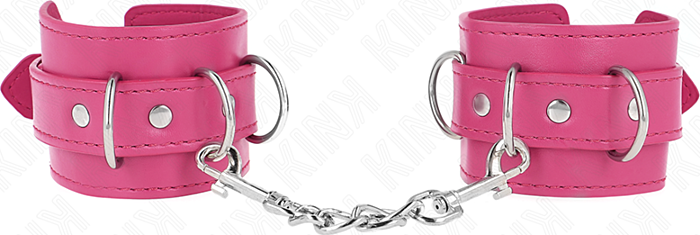 Muñequera BDSM KINK Rosa Ajustable y Elegante Muñequera BDSM KINK Rosa Ajustable y Elegante