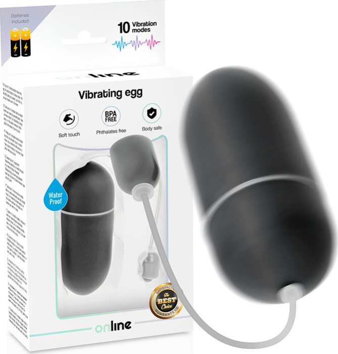 Online - huevo vibrador waterproof negro